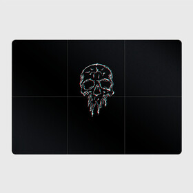 Магнитный плакат 3Х2 с принтом Skull Glitch в Екатеринбурге, Полимерный материал с магнитным слоем | 6 деталей размером 9*9 см | bone | glitch | graffite | neon | skull | глитч | голова | граффити | кости | кость | неон | полосы | рисунок | человек | череп