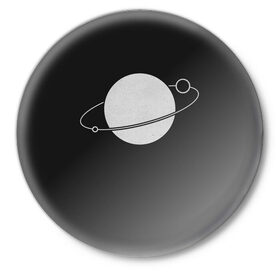 Значок с принтом ПлАнЕтА в Екатеринбурге,  металл | круглая форма, металлическая застежка в виде булавки | астрономия | космос | планета | юпитер