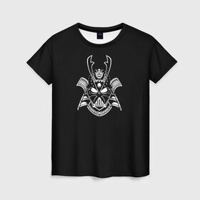 Женская футболка 3D с принтом Грозный СаМурай в Екатеринбурге, 100% полиэфир ( синтетическое хлопкоподобное полотно) | прямой крой, круглый вырез горловины, длина до линии бедер | ghost of tsushima | грозный | игры | самурай | черный