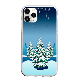 Чехол для iPhone 11 Pro Max матовый с принтом Зимние ели под снегом арт в Екатеринбурге, Силикон |  | арт | графика | ели | елки | звезды | зима | лес | мороз | праздники | природа | рисунок | снег | снежок