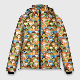 Мужская зимняя куртка 3D с принтом Масочный Режим в Екатеринбурге, верх — 100% полиэстер; подкладка — 100% полиэстер; утеплитель — 100% полиэстер | длина ниже бедра, свободный силуэт Оверсайз. Есть воротник-стойка, отстегивающийся капюшон и ветрозащитная планка. 

Боковые карманы с листочкой на кнопках и внутренний карман на молнии. | Тематика изображения на принте: corona virus | coronavirus | covid 19 | infection | mask | pandemic | virus | болезнь | больница | вирус | грипп | зараза | инфекция | карантин | ковид 19 | корона вирус | коронавирус | лихорадка | маска | медицинская маска | пандемия