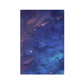 Обложка для паспорта матовая кожа с принтом Звёздное небо в Екатеринбурге, натуральная матовая кожа | размер 19,3 х 13,7 см; прозрачные пластиковые крепления | арт | звезда | звёзды | космос | небо | ночное небо | ночь | облако | рисунок | сияние | туманность | яркие цвета