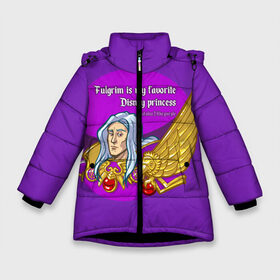 Зимняя куртка для девочек 3D с принтом а ещё я люблю фиолетовый в Екатеринбурге, ткань верха — 100% полиэстер; подклад — 100% полиэстер, утеплитель — 100% полиэстер. | длина ниже бедра, удлиненная спинка, воротник стойка и отстегивающийся капюшон. Есть боковые карманы с листочкой на кнопках, утяжки по низу изделия и внутренний карман на молнии. 

Предусмотрены светоотражающий принт на спинке, радужный светоотражающий элемент на пуллере молнии и на резинке для утяжки. | Тематика изображения на принте: emperors children | fulgrim | horus heresy | primarch | warhammer | warhammer 30000 | warhammer 30k | warhammer 40000 | warhammer 40k | вархаммер | дети императора | ересь хоруса | примарх | фиолетовый | фулгрим