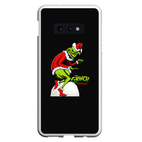 Чехол для Samsung S10E с принтом Grinch X-mas в Екатеринбурге, Силикон | Область печати: задняя сторона чехла, без боковых панелей | claus | grinch | happy new year | merry christmas | santa | snowman | x mas | гринч | дед мороз | елка | клаус | новый год | рождество | с новым годом | санта | снеговик