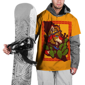 Накидка на куртку 3D с принтом Волк в Екатеринбурге, 100% полиэстер |  | 3д | furry | волк | звери | кактус | орнамент | прямоугольник