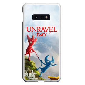 Чехол для Samsung S10E с принтом Unravel Two (Z) в Екатеринбурге, Силикон | Область печати: задняя сторона чехла, без боковых панелей | coldwood interactive | unravel | unravel two | головоломка | красная пряжа | распутать | семейная игра | ярни