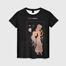 Женская футболка 3D с принтом Be yourself в Екатеринбурге, 100% полиэфир ( синтетическое хлопкоподобное полотно) | прямой крой, круглый вырез горловины, длина до линии бедер | disney princess | jasmine | vdkotan | жасмин