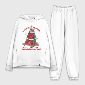 Женский костюм хлопок Oversize с принтом Rockin Santa в Екатеринбурге,  |  | art | christmas | gifts | holiday | new year | santa | santa claus | star | tree | арт | елка | звезда | новый год | подарки | праздник | рождество | санта | санта клаус