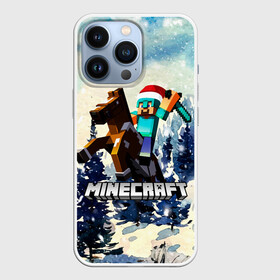 Чехол для iPhone 13 Pro с принтом Зимний Майнкрафт в Екатеринбурге,  |  | 2020 | creeper | dungeons | earth | game | minecraft | new year | блоки | грифер | зимний | игры | квадраты | компьютерная игра | крипер | маинкрафт | майн | майнкравт | майнкрафт | на коне | новогодний | новый год | рождест