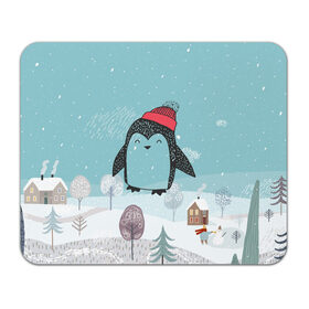 Коврик для мышки прямоугольный с принтом Милый пингвин в Екатеринбурге, натуральный каучук | размер 230 х 185 мм; запечатка лицевой стороны | 2021 | 7 января | bull | newyear | santa | бык | быки | бычок | год быка | дед мороз | корова | новогодние каникулы | новогодние праздники | новый 2021 | новый год | новый год 2021 | рождество | сани | санта | санта клаус