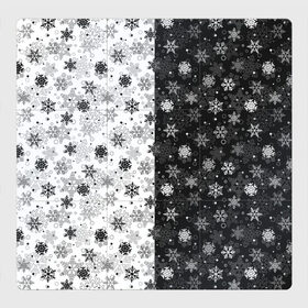 Магнитный плакат 3Х3 с принтом Чёрно-Белые Снежинки в Екатеринбурге, Полимерный материал с магнитным слоем | 9 деталей размером 9*9 см | Тематика изображения на принте: merry christmas | дед мороз | ёлка | зима | мороз | новый год | подарок | праздник | рождество | с новым годом | санта клаус | снег | снеговик | снегурочка | снежинки | снежные узоры | узоры