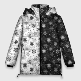 Женская зимняя куртка 3D с принтом Чёрно-Белые Снежинки в Екатеринбурге, верх — 100% полиэстер; подкладка — 100% полиэстер; утеплитель — 100% полиэстер | длина ниже бедра, силуэт Оверсайз. Есть воротник-стойка, отстегивающийся капюшон и ветрозащитная планка. 

Боковые карманы с листочкой на кнопках и внутренний карман на молнии | merry christmas | дед мороз | ёлка | зима | мороз | новый год | подарок | праздник | рождество | с новым годом | санта клаус | снег | снеговик | снегурочка | снежинки | снежные узоры | узоры