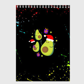 Скетчбук с принтом Новогодние Авокадо в Екатеринбурге, 100% бумага
 | 48 листов, плотность листов — 100 г/м2, плотность картонной обложки — 250 г/м2. Листы скреплены сверху удобной пружинной спиралью | авокадо | веган | еда блогеров | мемы | минимализм | прикольные картинки | прикольные надписи | растение | смешное авокадо | фрукт