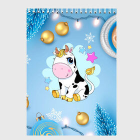Скетчбук с принтом Милый новогодний бычок в Екатеринбурге, 100% бумага
 | 48 листов, плотность листов — 100 г/м2, плотность картонной обложки — 250 г/м2. Листы скреплены сверху удобной пружинной спиралью | 2021 | 7 января | bull | newyear | santa | бык | быки | бычок | год быка | дед мороз | корова | новогодние каникулы | новогодние праздники | новый 2021 | новый год | новый год 2021 | рождество | сани | санта | санта клаус