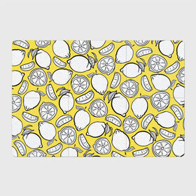 Магнитный плакат 3Х2 с принтом Illuminating Lemon в Екатеринбурге, Полимерный материал с магнитным слоем | 6 деталей размером 9*9 см | 2021 | винтаж | лимоны | ретро | фрукты | цвет года