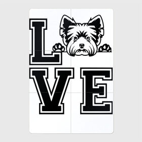 Магнитный плакат 2Х3 с принтом Люблю Йорков в Екатеринбурге, Полимерный материал с магнитным слоем | 6 деталей размером 9*9 см | dog | yorkie | yorkshire terrier | домашний питомец | дрессировщик | друг человека | йорик | йорк | йоркширский терьер | кинолог | любитель собак | люблю | любовь | питомник | собака | собаковод | собачка