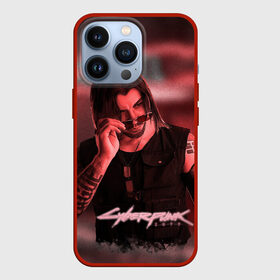 Чехол для iPhone 13 Pro с принтом Johnny Silverhand Cyberpunk в Екатеринбурге,  |  | Тематика изображения на принте: ceberpunk | johnny | silverhand | андроид | джонни | киану | киберпанк | киборг | ривз | сильверхенд