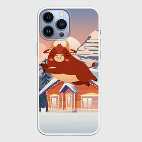 Чехол для iPhone 13 Pro Max с принтом летящий бык 2021 в Екатеринбурге,  |  | 2021 | 7 января | bull | newyear | santa | бык | быки | бычок | год быка | дед мороз | корова | новогодние каникулы | новогодние праздники | новый 2021 | новый год | новый год 2021 | рождество | сани | санта | санта клаус