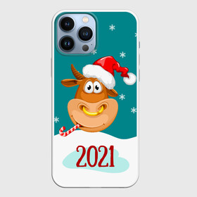 Чехол для iPhone 13 Pro Max с принтом 2021 Год быка в Екатеринбурге,  |  | 2021 | 7 января | bull | newyear | santa | бык | быки | бычок | год быка | дед мороз | корова | новогодние каникулы | новогодние праздники | новый 2021 | новый год | новый год 2021 | рождество | сани | санта | санта клаус