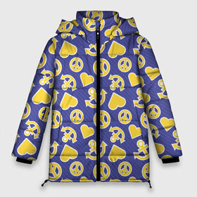 Женская зимняя куртка 3D с принтом JoJo no Kimyou na Bouken в Екатеринбурге, верх — 100% полиэстер; подкладка — 100% полиэстер; утеплитель — 100% полиэстер | длина ниже бедра, силуэт Оверсайз. Есть воротник-стойка, отстегивающийся капюшон и ветрозащитная планка. 

Боковые карманы с листочкой на кнопках и внутренний карман на молнии | jojo log | jojo no kimyou na bouken | jojos bizarre adventure | невероятное приключение джоджо