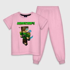 Детская пижама хлопок с принтом Minecraft в Екатеринбурге, 100% хлопок |  брюки и футболка прямого кроя, без карманов, на брюках мягкая резинка на поясе и по низу штанин
 | Тематика изображения на принте: minecraft | алекс | белый | блоки | ведьма | взрывчатка | визера | волк | гаст | добывать | дракон | зеленый куб | зомби | игра | крафт | крипер | кубики | лошадка | майн | майнкрафт | манкрафт | овечка | оцелот