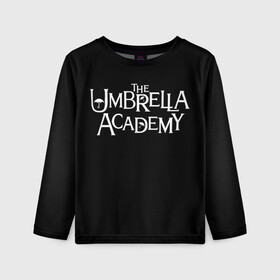 Детский лонгслив 3D с принтом umbrella academy в Екатеринбурге, 100% полиэстер | длинные рукава, круглый вырез горловины, полуприлегающий силуэт
 | academy | umbrella | umbrella academy | адам годли | академия | академия амбрелла | амбрелла | дэвид кастанеда | колм фиори | кэмерон бриттон | мэри джей блайдж
джон магаро | роберт шиэн | том хоппер | эллиот пейдж