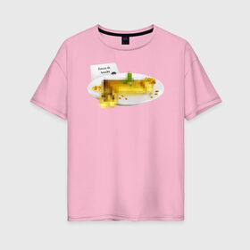 Женская футболка хлопок Oversize с принтом Золотое блюдо в Екатеринбурге, 100% хлопок | свободный крой, круглый ворот, спущенный рукав, длина до линии бедер
 | gold | блюдо | еда | золото | квадрат | не для детей | посыпка | посыпушка | приятного аппетита | ресторан | слиток | тарелка | фалас