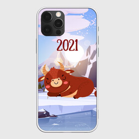 Чехол для iPhone 12 Pro Max с принтом Спящий бык 2021 в Екатеринбурге, Силикон |  | 2021 | 7 января | bull | newyear | santa | бык | быки | бычок | год быка | дед мороз | корова | новогодние каникулы | новогодние праздники | новый 2021 | новый год | новый год 2021 | рождество | сани | санта | санта клаус