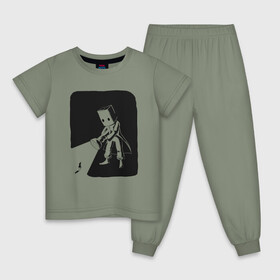 Детская пижама хлопок с принтом little nightmares в Екатеринбурге, 100% хлопок |  брюки и футболка прямого кроя, без карманов, на брюках мягкая резинка на поясе и по низу штанин
 | пакет | персонаж | фонарь