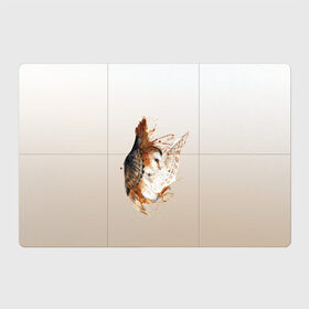 Магнитный плакат 3Х2 с принтом летящая сова рисунок в Екатеринбурге, Полимерный материал с магнитным слоем | 6 деталей размером 9*9 см | акварель | акварельный | арт | брызги | градиент | животные | звери | краска | крылья | момент | полет | потеки | рисунок | скетч | сова | филин