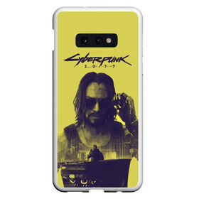 Чехол для Samsung S10E с принтом Cyberpunk 2077 в Екатеринбурге, Силикон | Область печати: задняя сторона чехла, без боковых панелей | 2077 | action | cyberpunk | cyberpunk 2077 | rpg | игра | киану ривз | киберпанк | найт сити | рпг