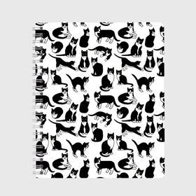 Тетрадь с принтом Котики Чёрно-белые в Екатеринбурге, 100% бумага | 48 листов, плотность листов — 60 г/м2, плотность картонной обложки — 250 г/м2. Листы скреплены сбоку удобной пружинной спиралью. Уголки страниц и обложки скругленные. Цвет линий — светло-серый
 | Тематика изображения на принте: cat | cats | cosmos | kitten | mem | memes | rose | roses | глаза | глазки | киска | космос | кот | котёнок | котик | котики | котэ | котята | кошак | кошка | кошки | красивая | мем | мемчики | милая | прикольная | розы | светлая