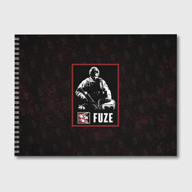 Альбом для рисования с принтом Fuze в Екатеринбурге, 100% бумага
 | матовая бумага, плотность 200 мг. | fuze | r6s | rainbow six siege | оперативник | персонаж | фьюз