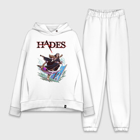 Женский костюм хлопок Oversize с принтом HADES THANATOS в Екатеринбурге,  |  | aphrodite | artemis | athena | hade | hades | nyx. | poseidon | zagreus | zeus | афродита | загрей | зевс | игра hades | посейдон