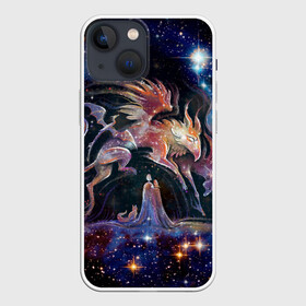 Чехол для iPhone 13 mini с принтом Дивные звери в Екатеринбурге,  |  | волшебство | грифон | единорог | звёзды | колыбельная | космос | кот | любовь | мечты | ночь | пара | сказка | сон