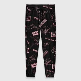 Женские брюки 3D с принтом BLACKPINK в Екатеринбурге, полиэстер 100% | прямой крой, два кармана без застежек по бокам, с мягкой трикотажной резинкой на поясе и по низу штанин. В поясе для дополнительного комфорта — широкие завязки | black pink | blackpink | k pop | блэкпинк | дженни | джису | к поп | лиса | розэ