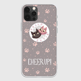 Чехол для iPhone 12 Pro Max с принтом Hello Cutie! - Cheer Up! в Екатеринбурге, Силикон |  | cat | cute | love | кот | котик | кошка | любовь | милота | милый | романтика