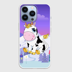 Чехол для iPhone 13 Pro с принтом Милый бык в Екатеринбурге,  |  | 2021 | 7 января | bull | newyear | santa | бык | быки | бычок | год быка | дед мороз | корова | новогодние каникулы | новогодние праздники | новый 2021 | новый год | новый год 2021 | рождество | сани | санта | санта клаус