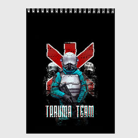 Скетчбук с принтом CYBERPUNK TRAUMA TEAM в Екатеринбурге, 100% бумага
 | 48 листов, плотность листов — 100 г/м2, плотность картонной обложки — 250 г/м2. Листы скреплены сверху удобной пружинной спиралью | ambulance | cd prodject | cyberpunk 2077 | future | game | japan | kianu | logo | medicine | pc | rpg | samurai | trauma | trauma team | банды | будущее | игры | киану ривз | киберпанк | киберпанк 2077 | киборги | компьютер | медики скорая 
