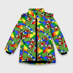 Зимняя куртка для девочек 3D с принтом ПЕПЕ КЛОУН в Екатеринбурге, ткань верха — 100% полиэстер; подклад — 100% полиэстер, утеплитель — 100% полиэстер. | длина ниже бедра, удлиненная спинка, воротник стойка и отстегивающийся капюшон. Есть боковые карманы с листочкой на кнопках, утяжки по низу изделия и внутренний карман на молнии. 

Предусмотрены светоотражающий принт на спинке, радужный светоотражающий элемент на пуллере молнии и на резинке для утяжки. | doomer | meme | pepe. | zoomer | а.у.ф. | ауф | бумер | все на бунд | думер | зумер | мемы | пепе | цитаты волка | ъуъ