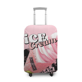 Чехол для чемодана 3D с принтом BLACKPINK ICE CREAM в Екатеринбурге, 86% полиэфир, 14% спандекс | двустороннее нанесение принта, прорези для ручек и колес | Тематика изображения на принте: black pink | blackpink | ice cream | k pop | блэкпинк | дженни | джису | к поп | лиса | розэ