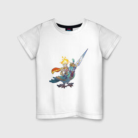 Детская футболка хлопок с принтом TRDGARPG, Worthy Heart hunter, концепт арт, Всадник, персонаж в Екатеринбурге, 100% хлопок | круглый вырез горловины, полуприлегающий силуэт, длина до линии бедер | Тематика изображения на принте: 