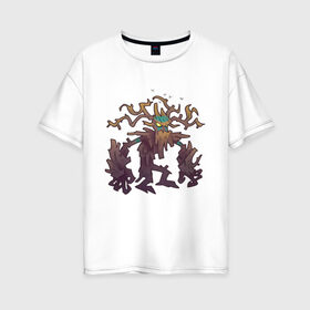 Женская футболка хлопок Oversize с принтом TRDGARPG, Worthy Heart hunter, концепт арт, Дерево, персонаж в Екатеринбурге, 100% хлопок | свободный крой, круглый ворот, спущенный рукав, длина до линии бедер
 | 