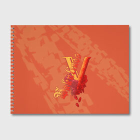 Альбом для рисования с принтом Valentinos Gang CP 2077 в Екатеринбурге, 100% бумага
 | матовая бумага, плотность 200 мг. | city | cyberpunk | gang | night | valentinos | андроид | киберпанк | киборг | найт | робот | сити