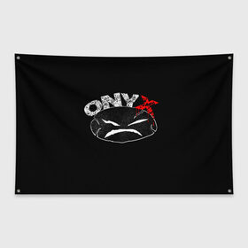 Флаг-баннер с принтом Onyx в Екатеринбурге, 100% полиэстер | размер 67 х 109 см, плотность ткани — 95 г/м2; по краям флага есть четыре люверса для крепления | fredro starr | onyx | rap | sonny seeza | sticky fingaz | оникс | рэп