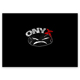 Поздравительная открытка с принтом Onyx в Екатеринбурге, 100% бумага | плотность бумаги 280 г/м2, матовая, на обратной стороне линовка и место для марки
 | Тематика изображения на принте: fredro starr | onyx | rap | sonny seeza | sticky fingaz | оникс | рэп