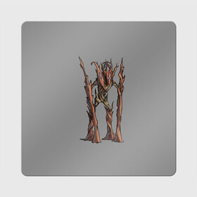 Магнит виниловый Квадрат с принтом Магическое дерево в Екатеринбурге, полимерный материал с магнитным слоем | размер 9*9 см, закругленные углы | branch | magic | monster | tree | великан | ветки | дерево | кора | стоит