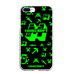 Чехол для iPhone 7Plus/8 Plus матовый с принтом Minecraft в Екатеринбурге, Силикон | Область печати: задняя сторона чехла, без боковых панелей | minecraft | алекс | белый | блоки | ведьма | взрывчатка | визера | волк | гаст | добывать | дракон | зеленый куб | зомби | игра | крафт | крипер | кубики | лошадка | майн | майнкрафт | манкрафт | овечка | оцелот