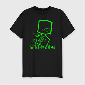 Мужская футболка хлопок Slim с принтом Minecraft в Екатеринбурге, 92% хлопок, 8% лайкра | приталенный силуэт, круглый вырез ворота, длина до линии бедра, короткий рукав | Тематика изображения на принте: minecraft | алекс | белый | блоки | ведьма | взрывчатка | визера | волк | гаст | добывать | дракон | зеленый куб | зомби | игра | крафт | крипер | кубики | лошадка | майн | майнкрафт | манкрафт | овечка | оцелот