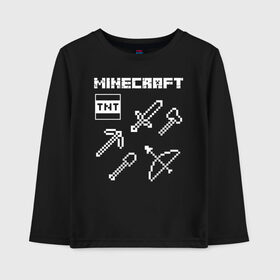 Детский лонгслив хлопок с принтом Minecraft в Екатеринбурге, 100% хлопок | круглый вырез горловины, полуприлегающий силуэт, длина до линии бедер | minecraft | алекс | белый | блоки | ведьма | взрывчатка | визера | волк | гаст | добывать | дракон | зеленый куб | зомби | игра | крафт | крипер | кубики | лошадка | майн | майнкрафт | манкрафт | овечка | оцелот